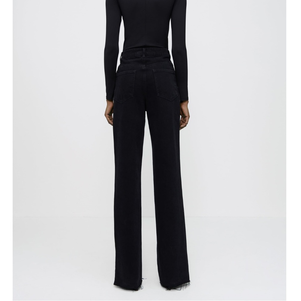 Zara side jewel straight full length jeans - Picture 2 of 5